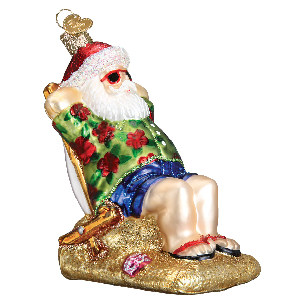 Sunning Santa Ornament - Image 3