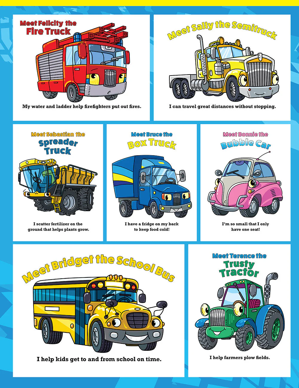 Super Cool Trucks, Tractors, and Cars Coloring Book - Image 2