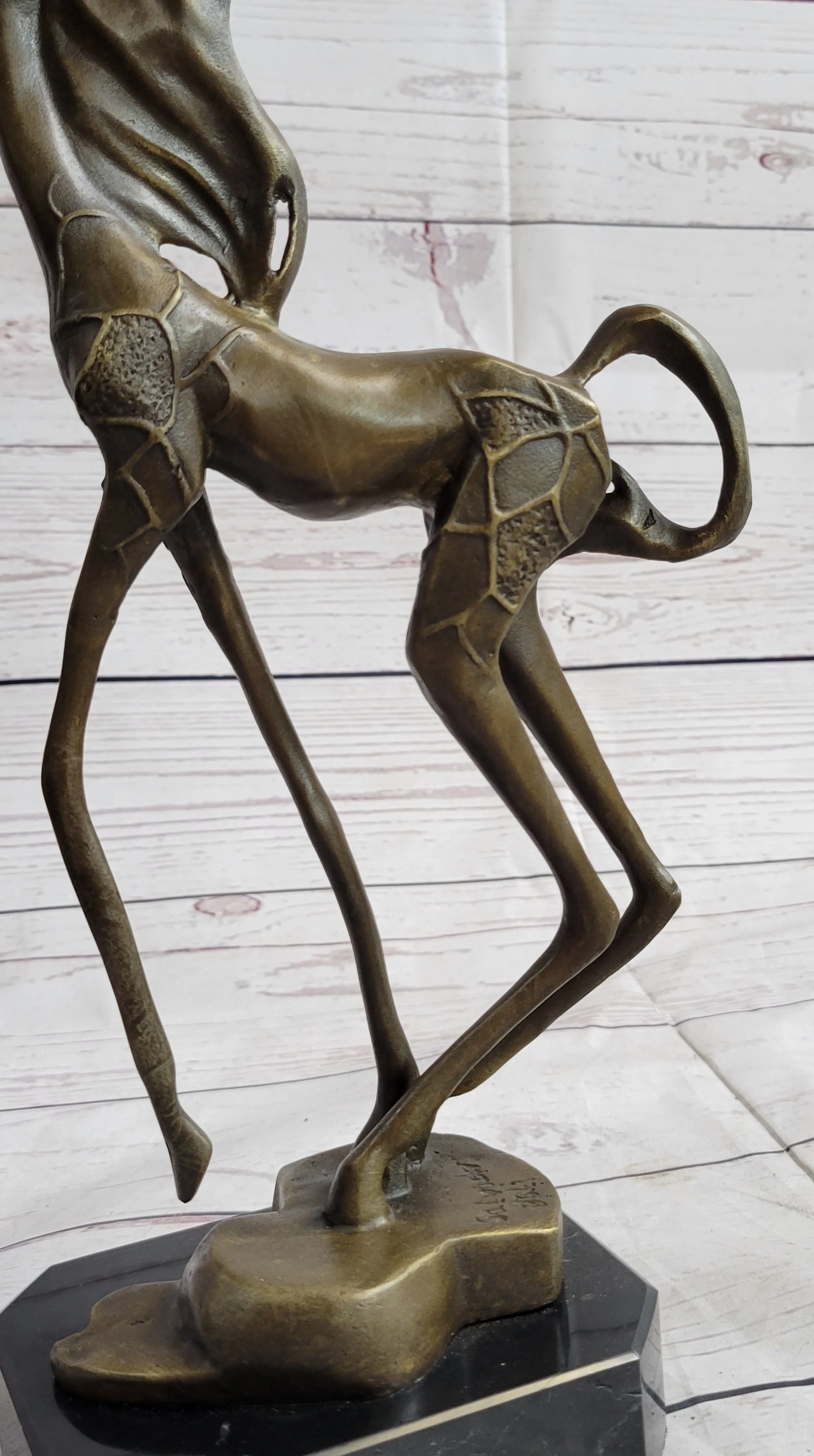 Surreal Dalinian Horse Abstract Bronze Sculpture Statue Salvador Dali 15" x 9" - Image 8