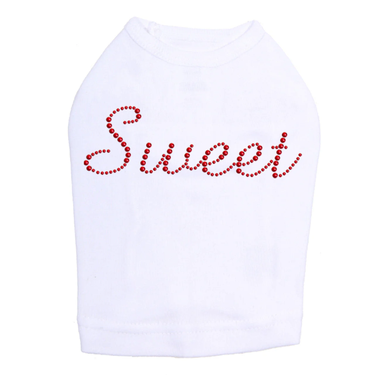 Sweet (Red Rhinestuds) - Dog Tank - Image 11