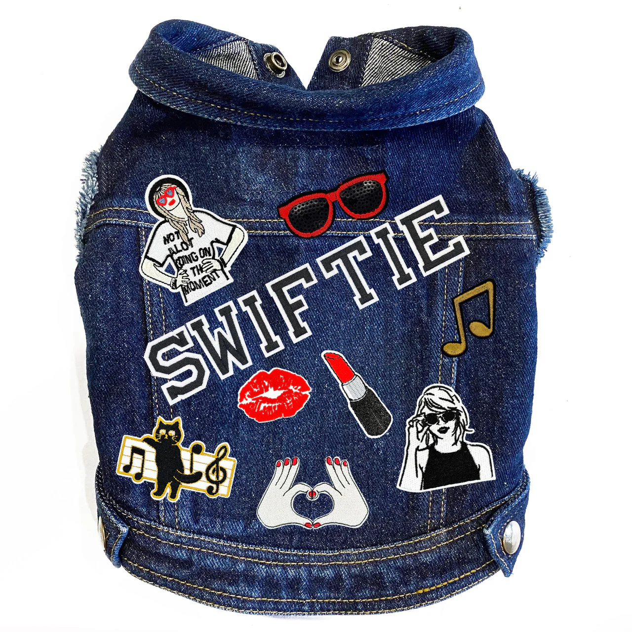 Swiftie Inspired #2 (Large) Denim Dog Jacket - Image 4