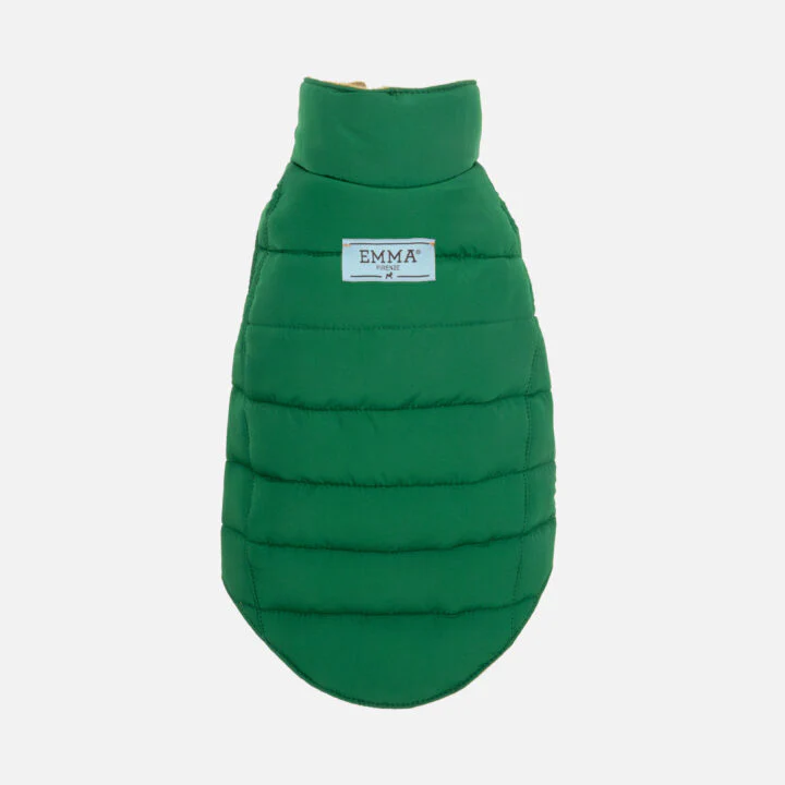 Tailored Pet Down Jacket in Camel Cashmere Reversible - Image 8
