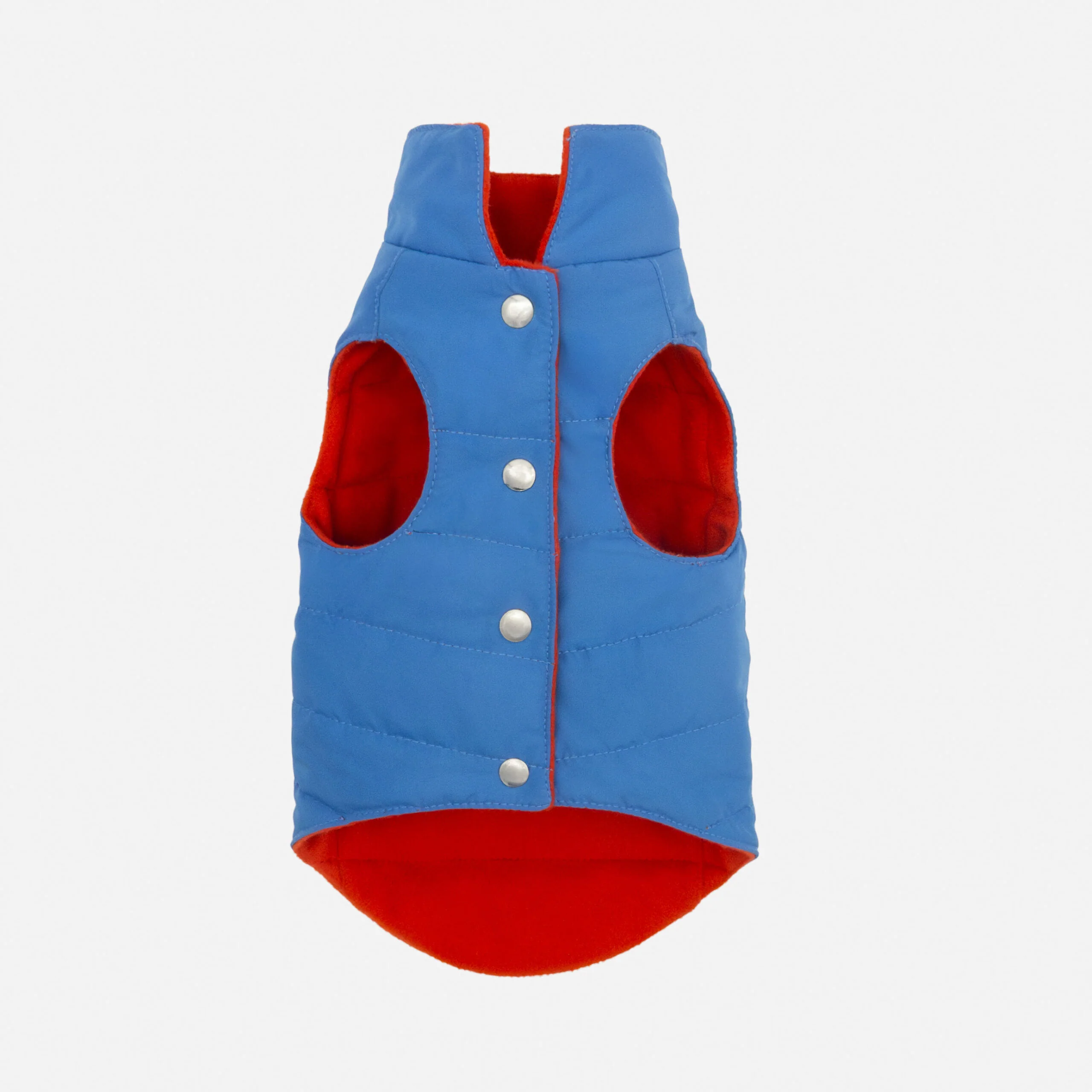 Tailored Pet Down Jacket in Red Cashmere Reversible - Image 6