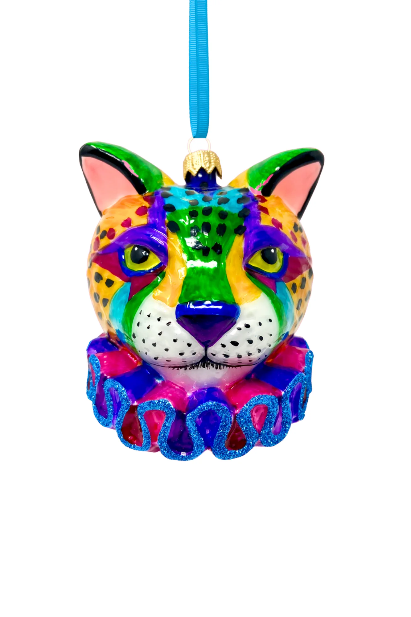 Technicolor Cheetah Glass Ornament - Image 2
