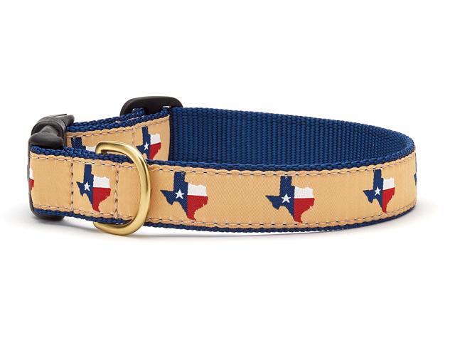 Up Country Texas - Navy Cast Brass Dog Collar