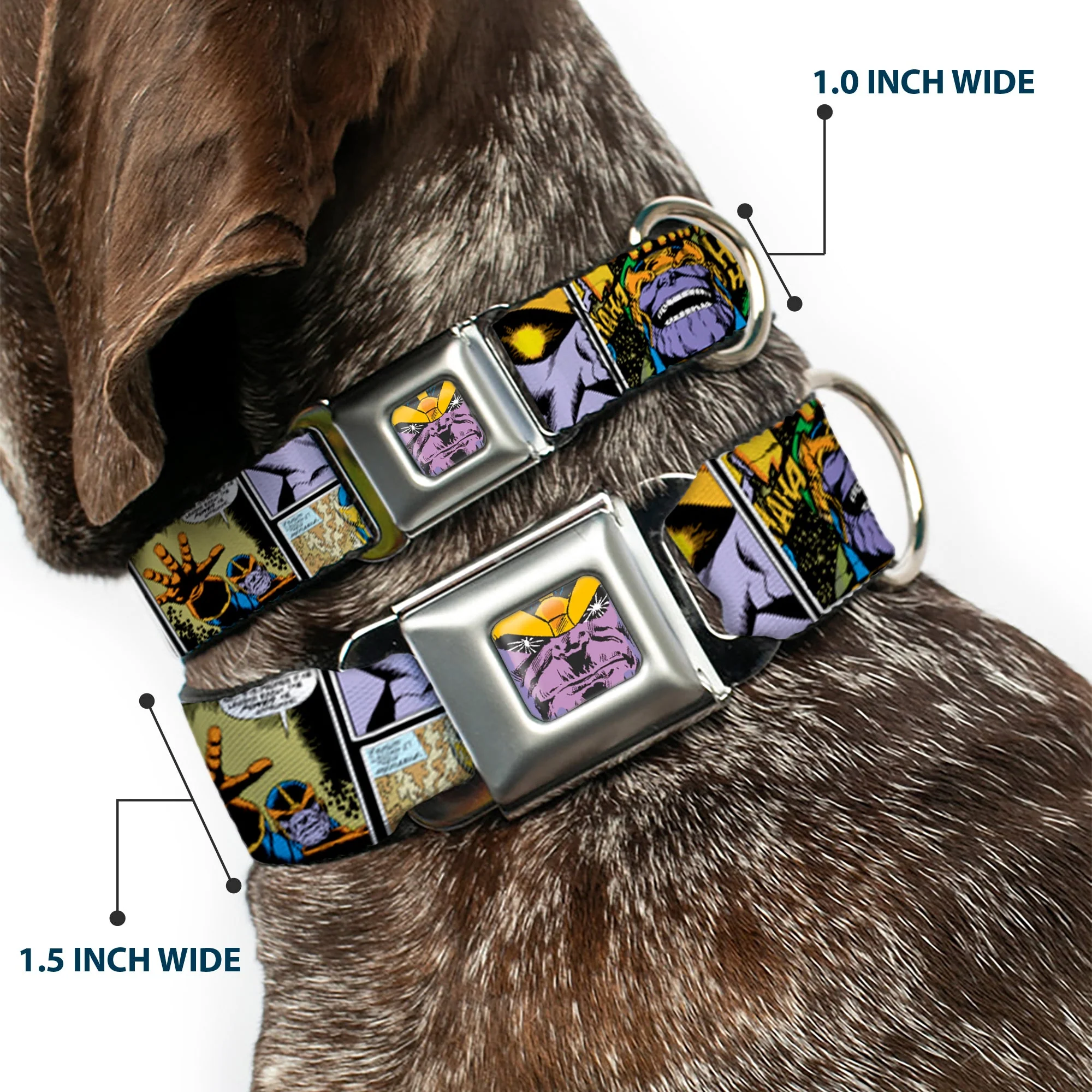 Thanos Face CLOSE-UP Full Color Seatbelt Buckle Collar - Thanos Comic Scene Blocks - Image 2