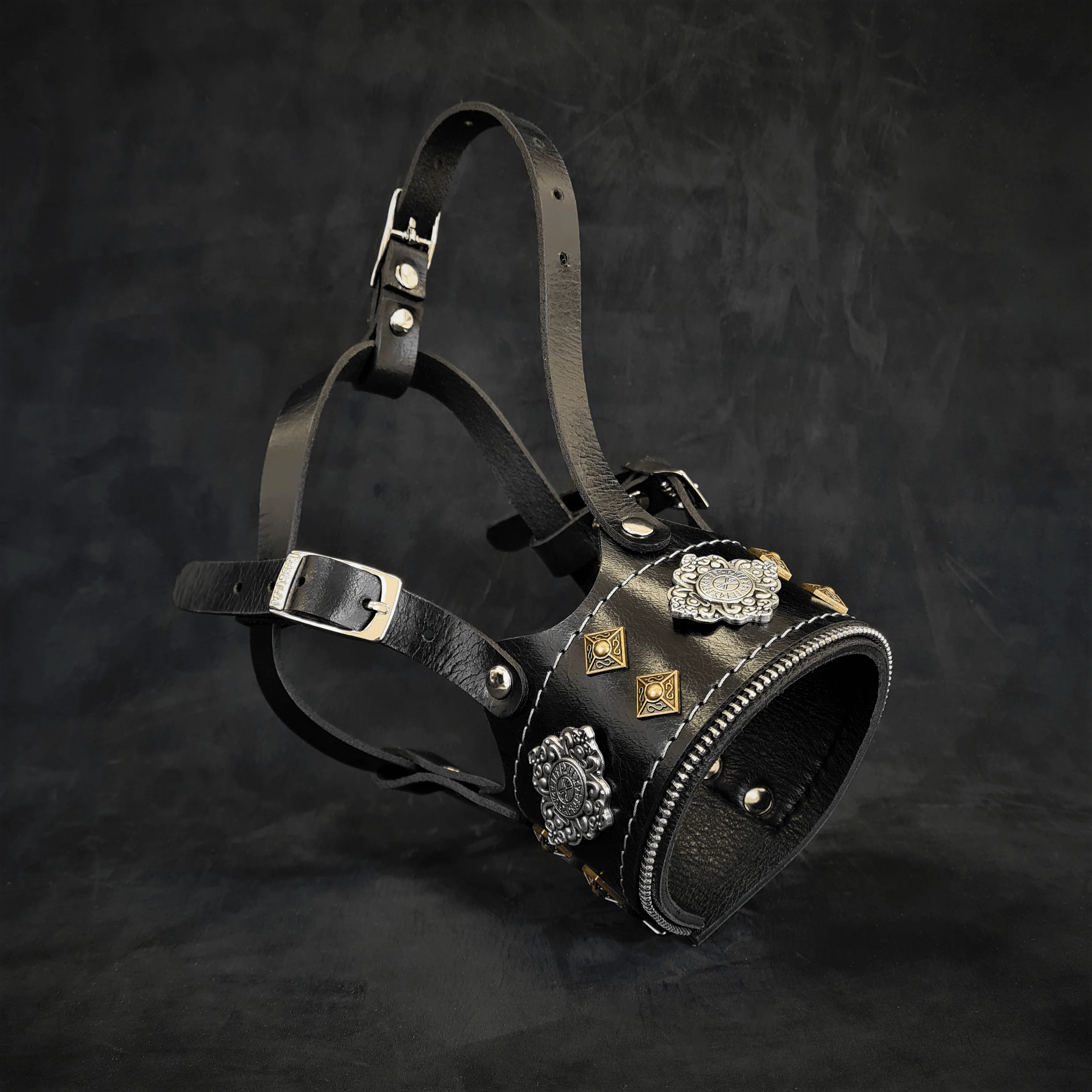 Bestia Dog Gear Genuine Leather Muzzles - Black