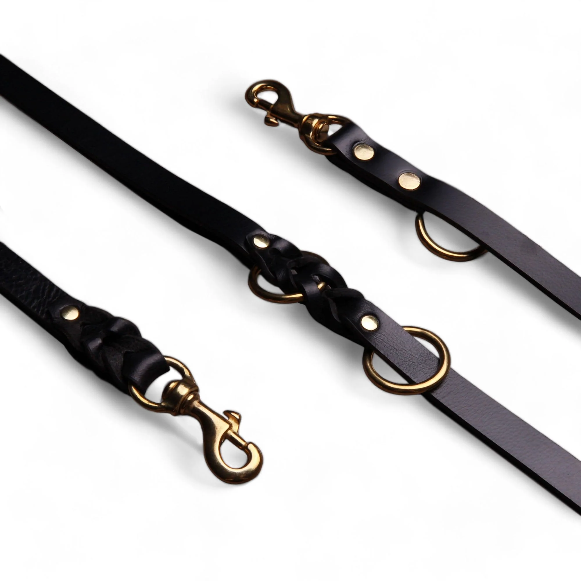 Bestia Dog Gear Genuine Leather Dog Collar - Black - Image 2