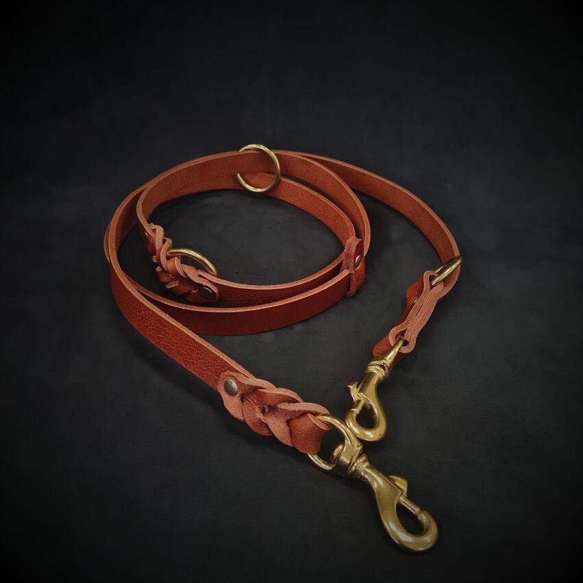Bestia Dog Gear Genuine Leather Dog Collar - Black - Image 3