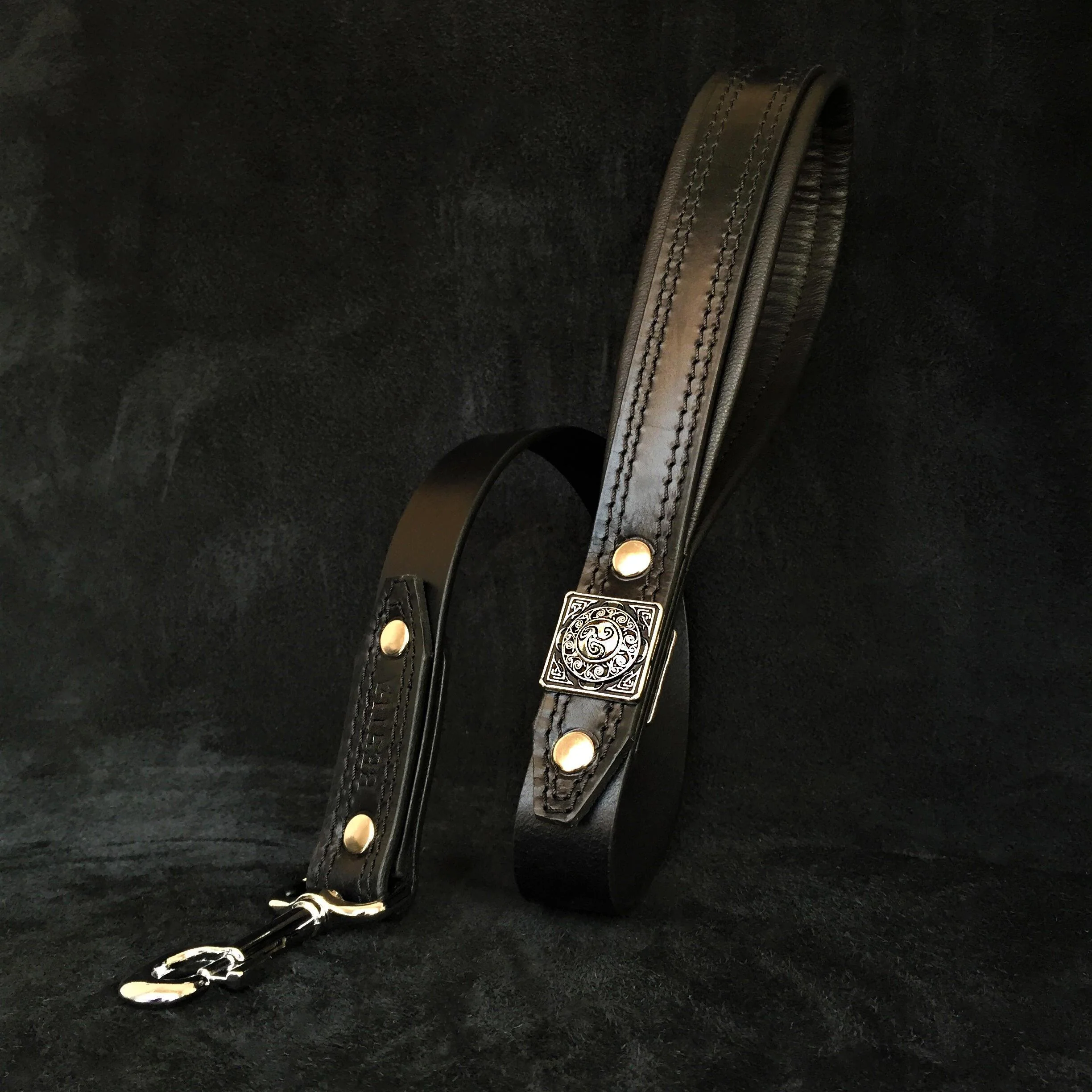 Bestia Dog Gear Genuine Leather Dog Harness - Black/M - Image 2