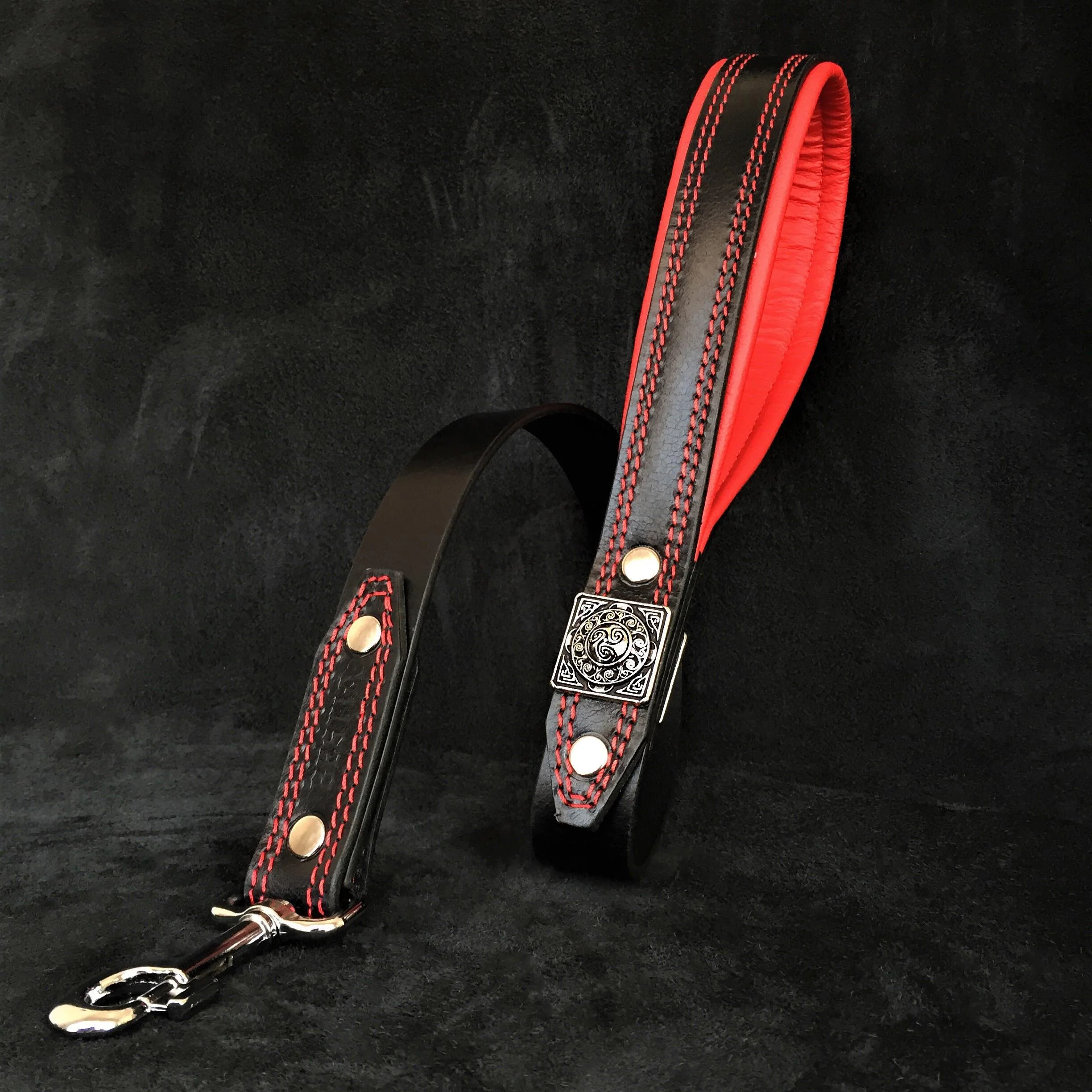 Bestia Dog Gear Genuine Leather Dog Collar - Black - Image 11