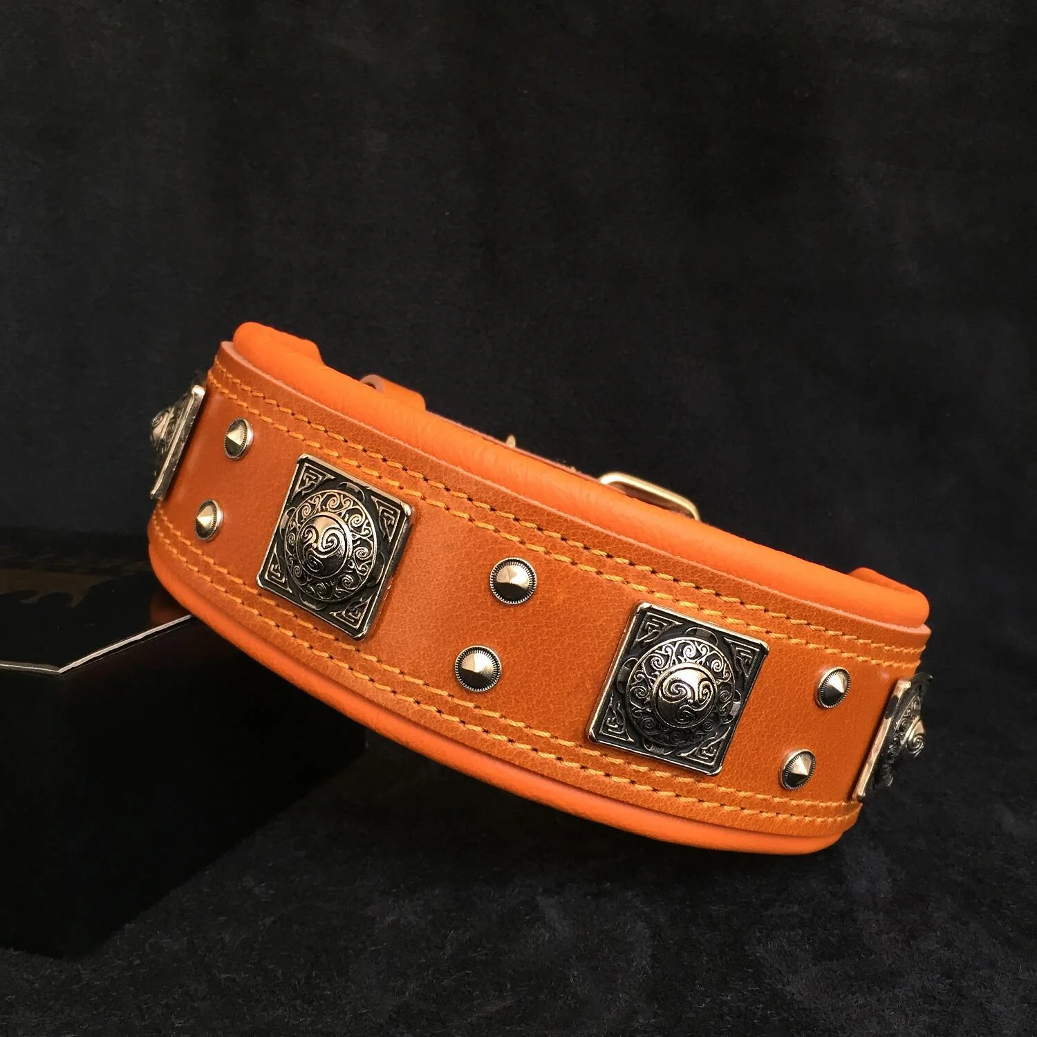 Bestia Dog Gear Genuine Leather Dog Collar - Brown - Image 2