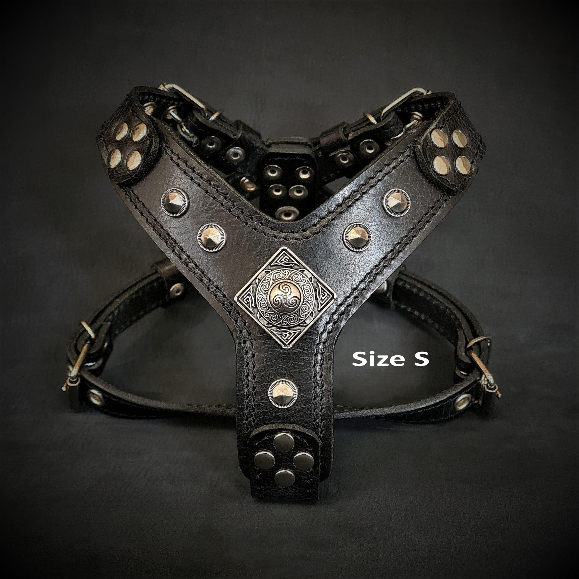 Bestia Dog Gear Genuine Leather Dog Harness - Black/S - Image 2