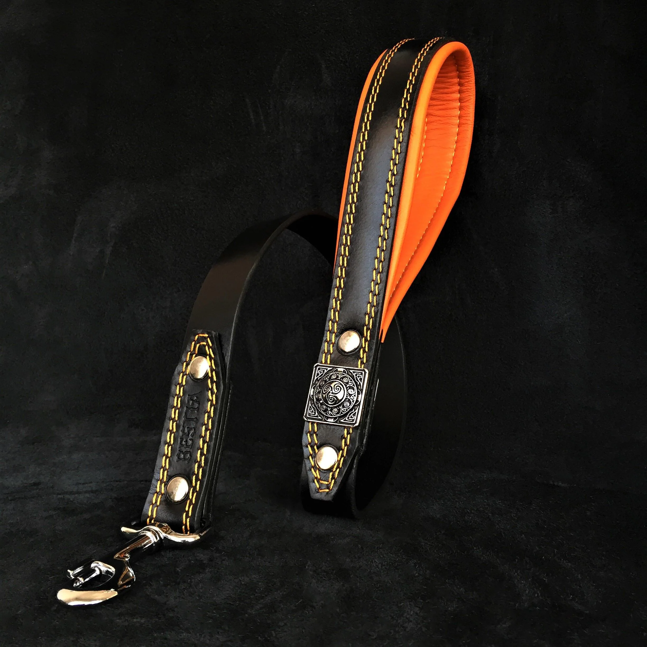 Bestia Dog Gear Genuine Leather Dog Harness - Black/M - Image 2
