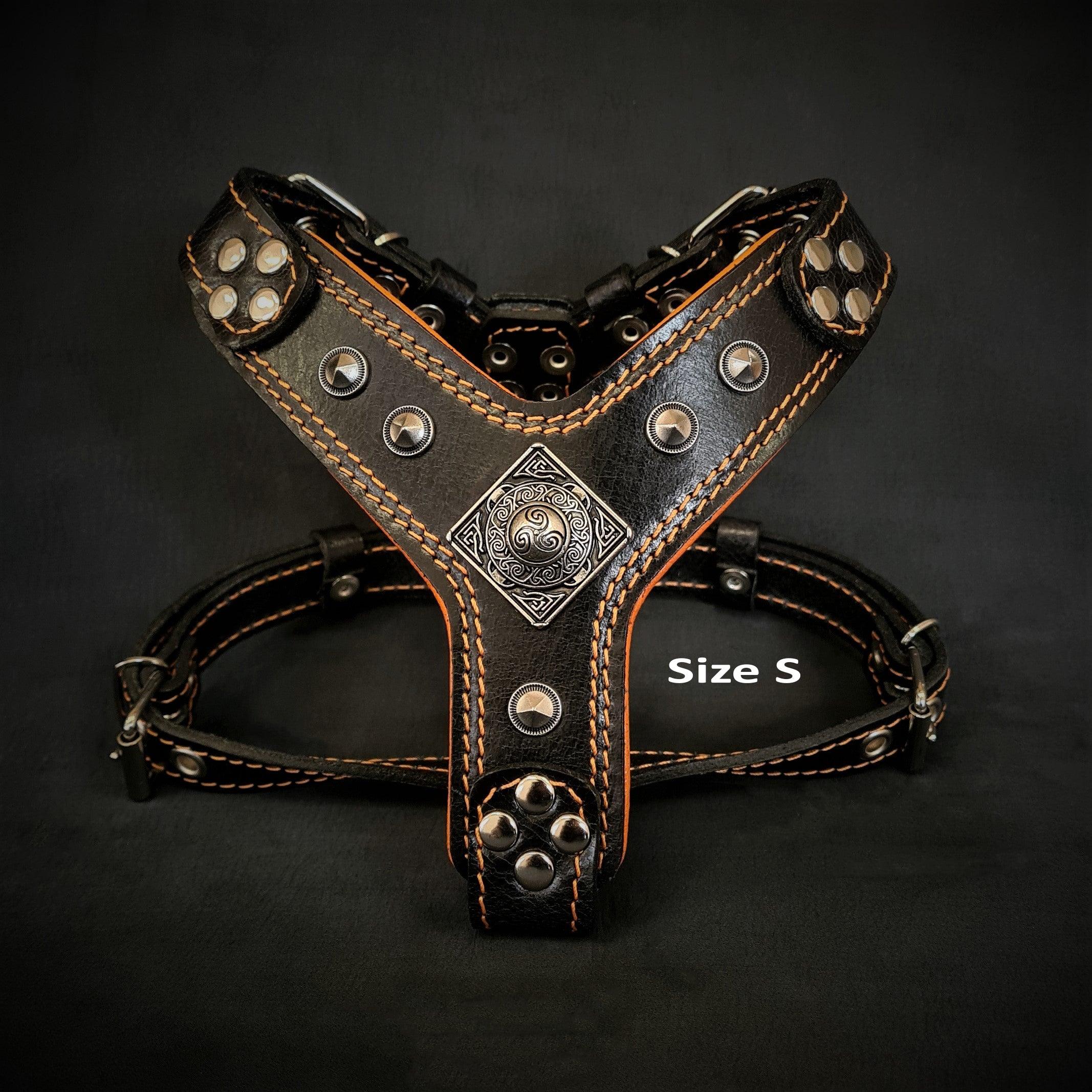 Bestia Dog Gear Genuine Leather Dog Harness - Black/S - Image 2
