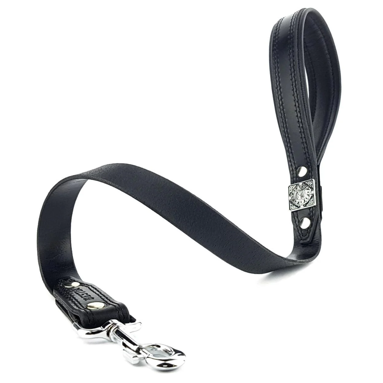 Bestia Dog Gear Genuine Leather Dog Collar - Black - Image 2