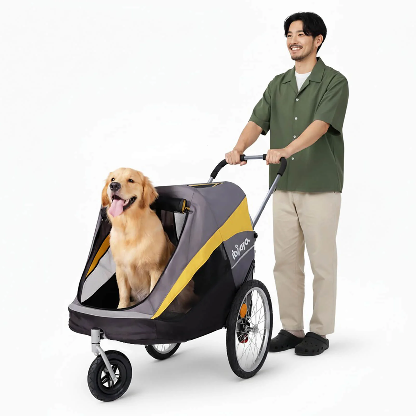 The Hercules Heavy-Duty Pro Pet Stroller-Bike Trailer, 3-Wheel Extra-Large Dog Stroller - Image 8
