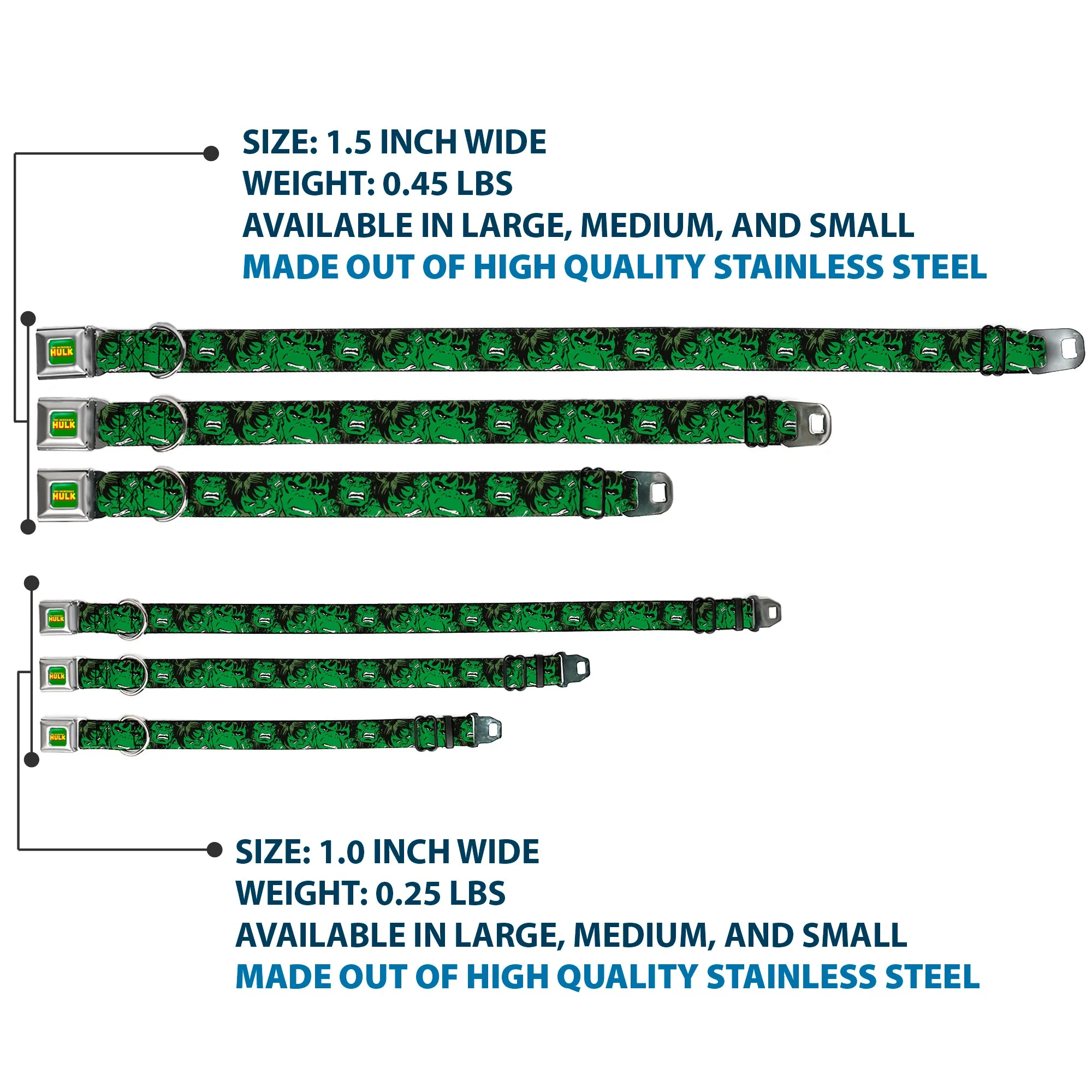THE HULK Seatbelt Buckle Collar - The Hulk Stacked - Image 3
