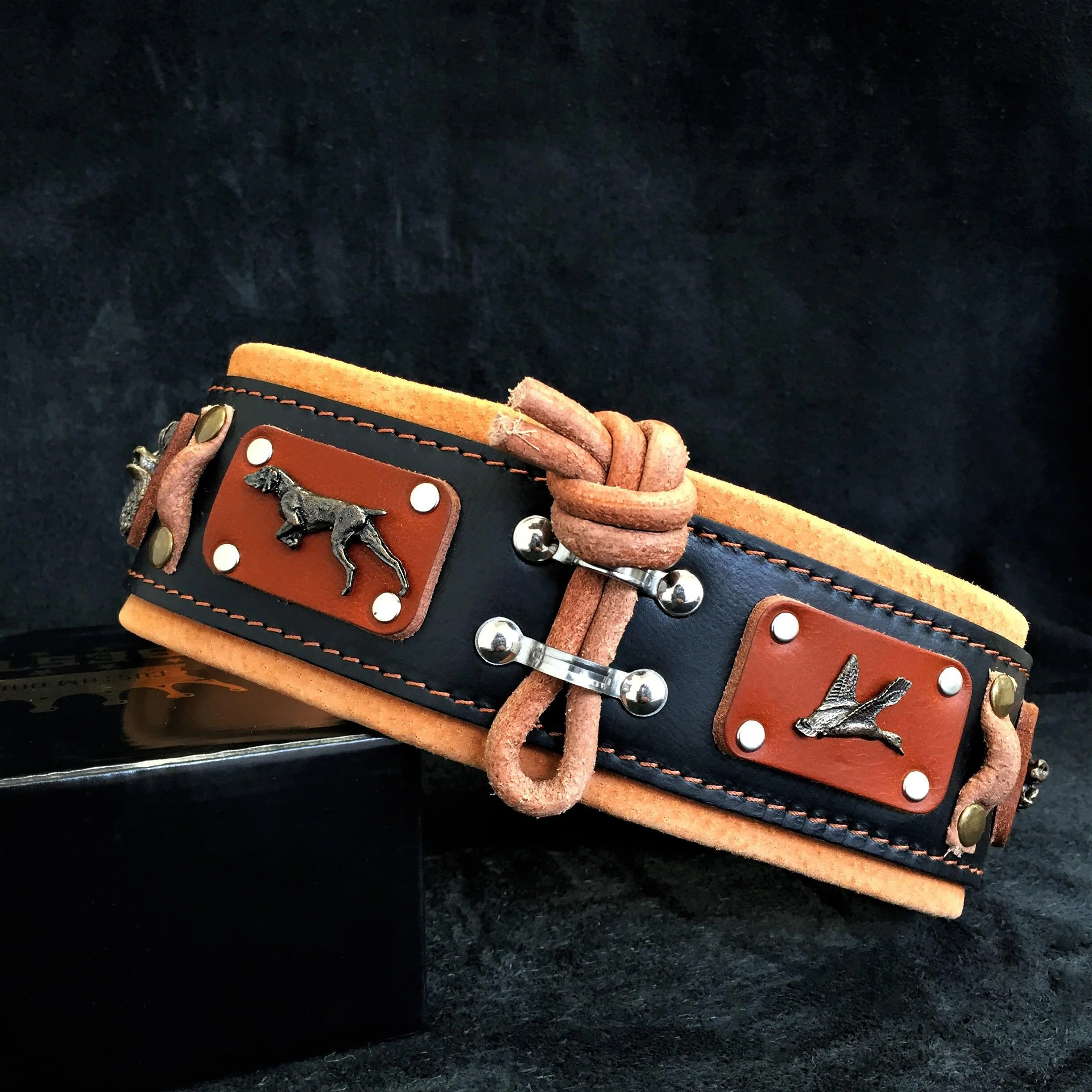 Bestia Dog Gear Genuine Leather Dog Collar