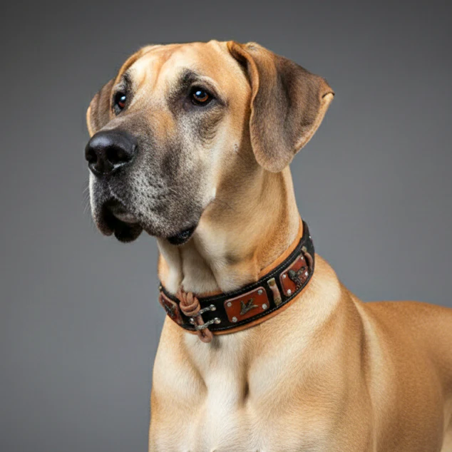 Bestia Dog Gear Genuine Leather Dog Collar - Image 3