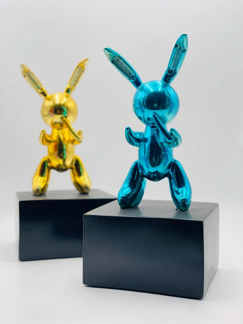 The Luxe Balloon Rabbit – Modern Pop Art Sculpture - Image 6