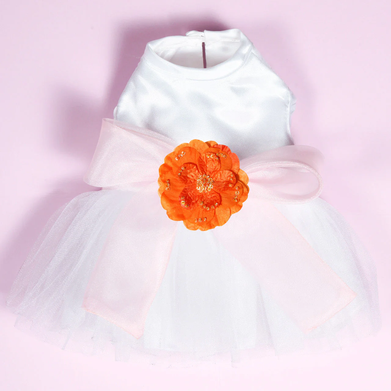 The Madeleine Dog Harness Dress with Light Pink Sash - Image 29