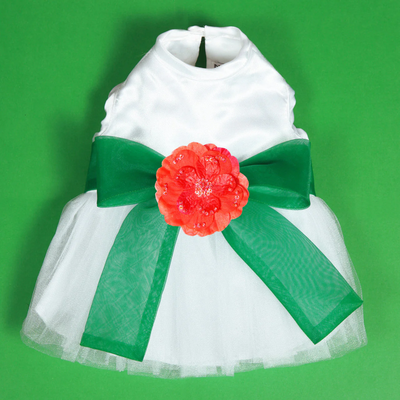 The Madeleine Harness Dog Dress with Kelly Green Sash - Image 12