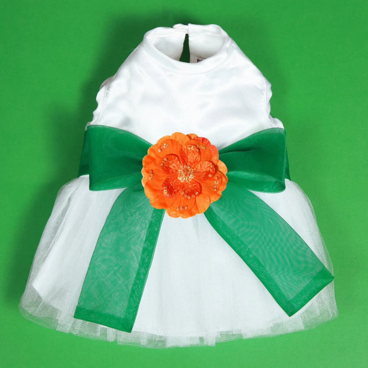 The Madeleine Harness Dog Dress with Kelly Green Sash - Image 14
