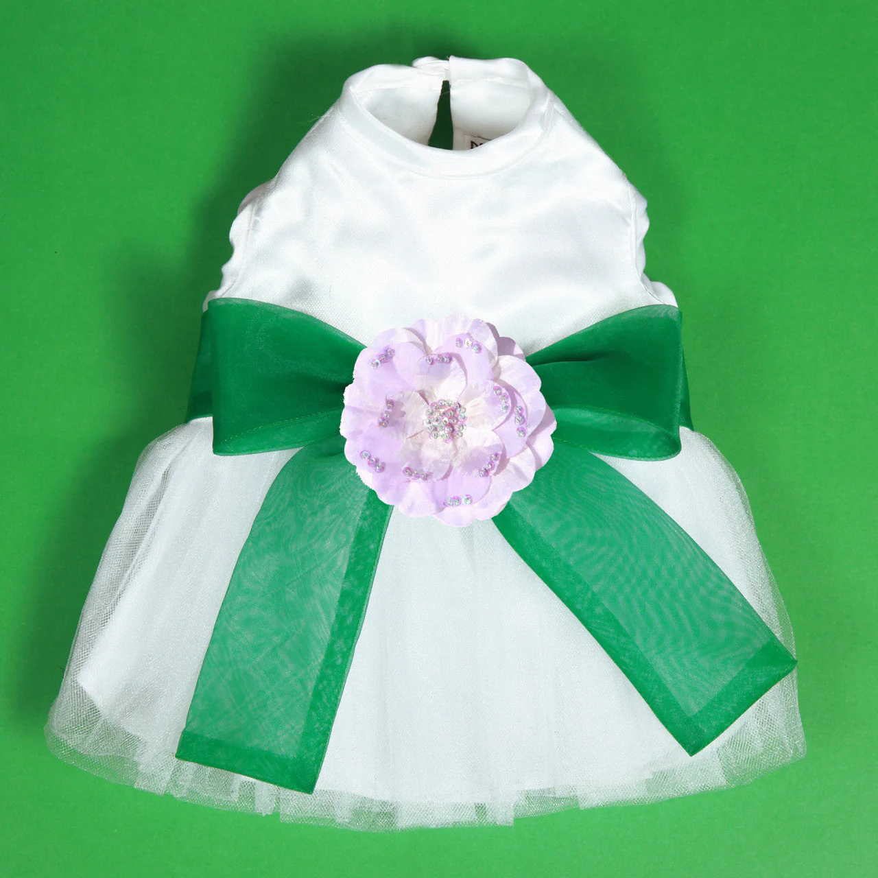 The Madeleine Harness Dog Dress with Kelly Green Sash - Image 31
