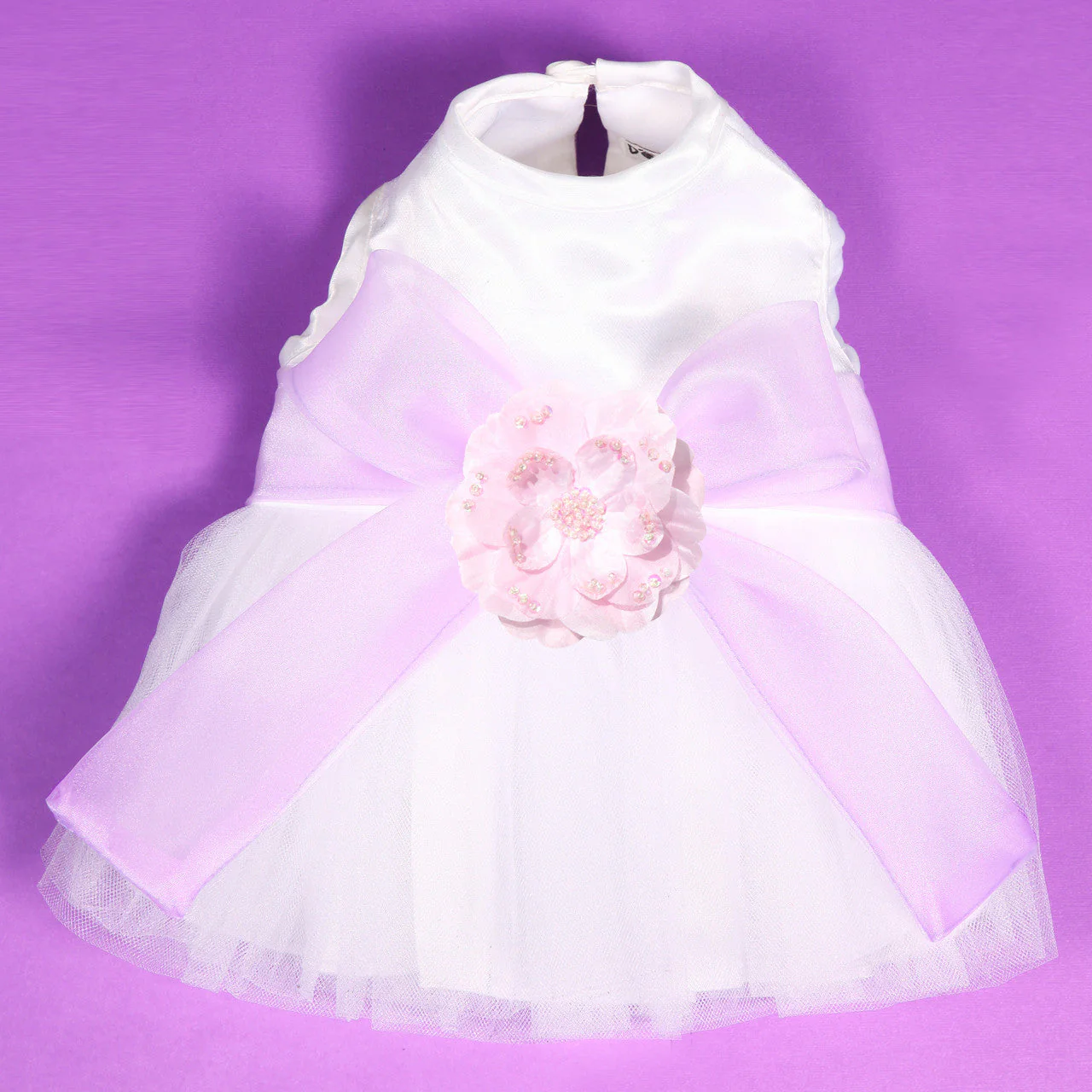 The Madeleine Harness Dog Dress with Lilac Sash - Image 25