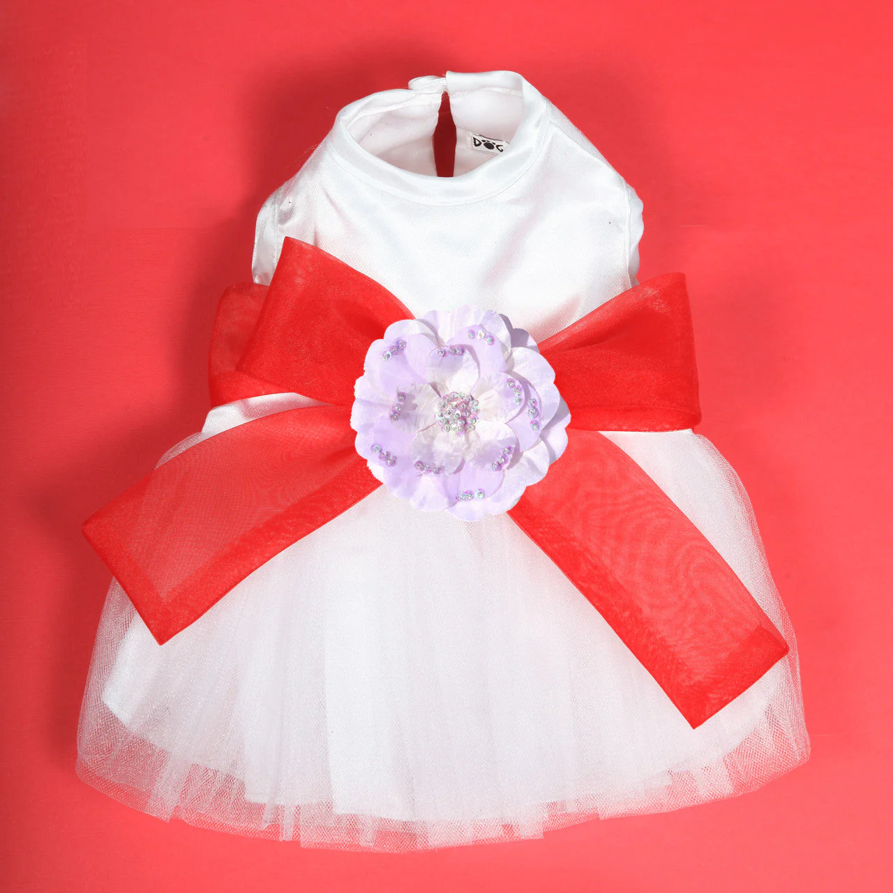 The Madeleine Harness Dog Dress with Red Sash - Image 31