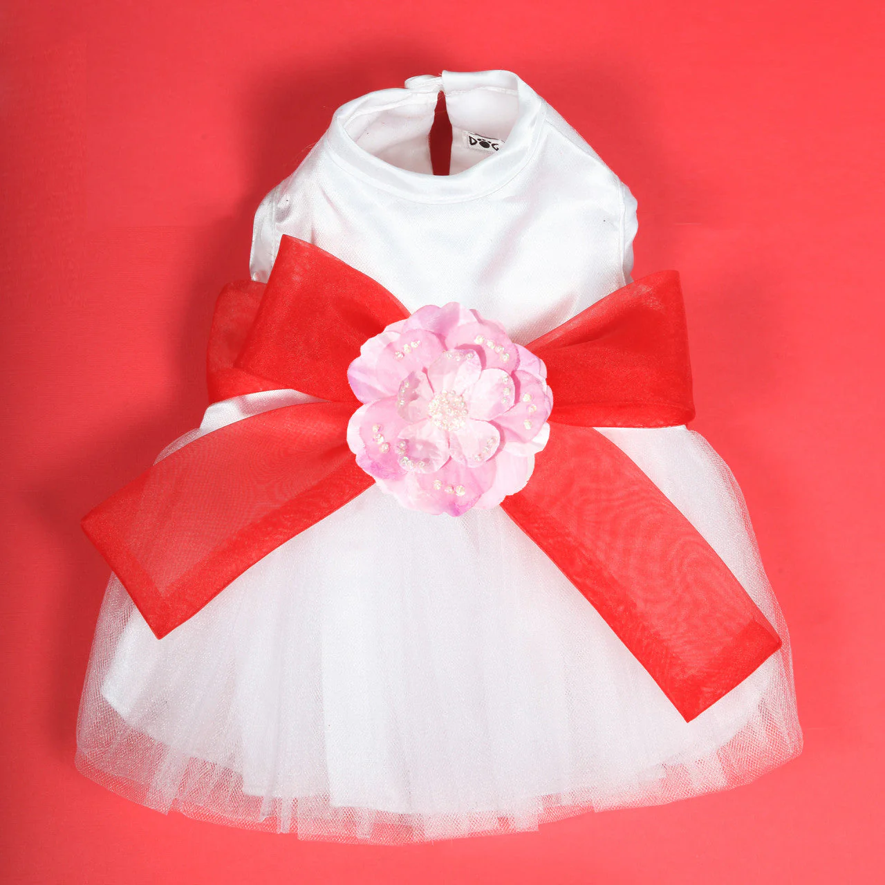 The Madeleine Harness Dog Dress with Red Sash - Image 6