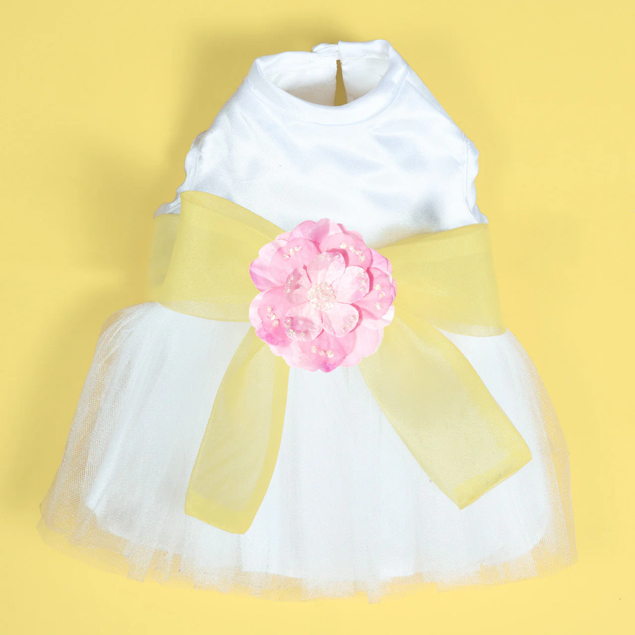 The Madeleine Harness Dog Dress with Yellow Sash - Image 22