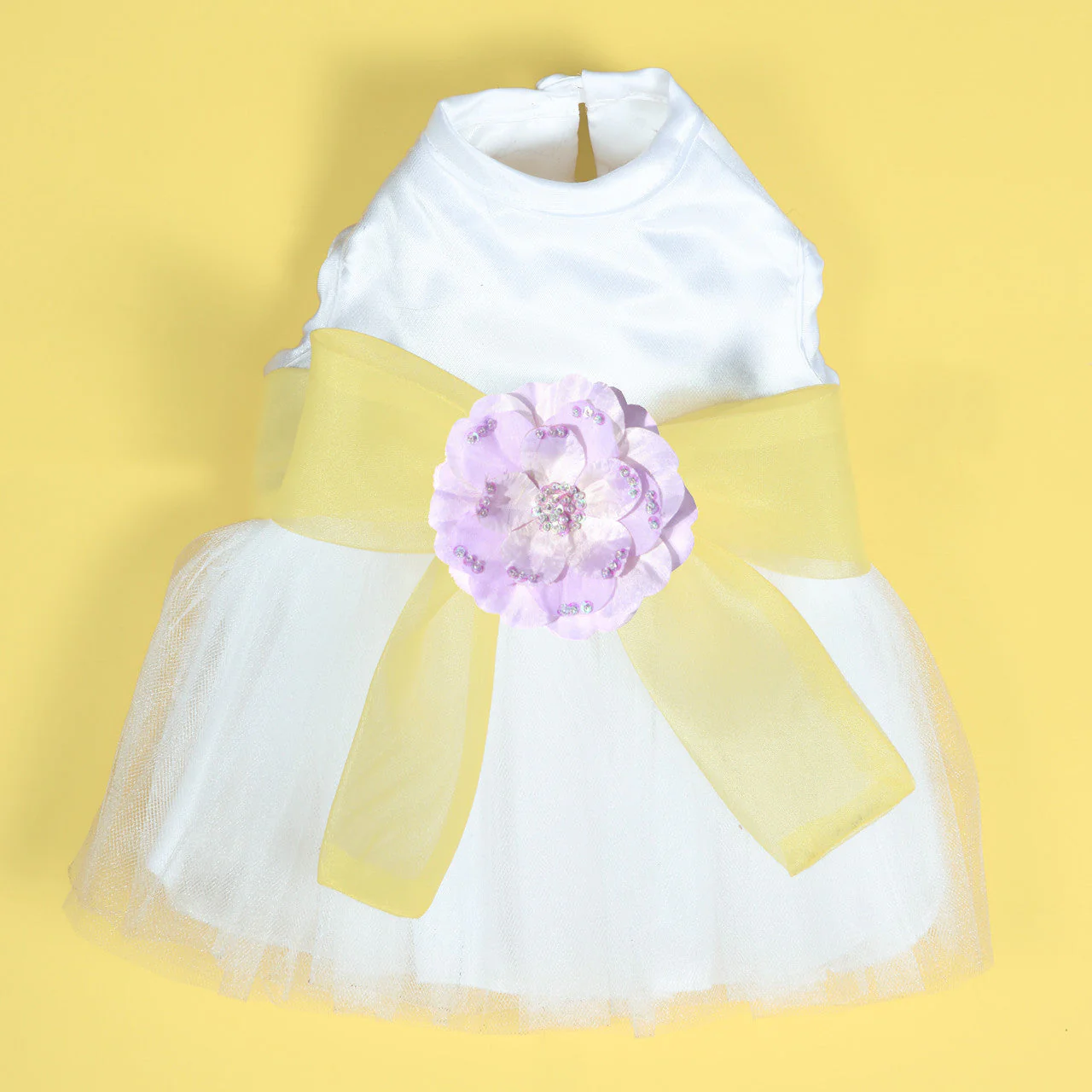 The Madeleine Harness Dog Dress with Yellow Sash - Image 29