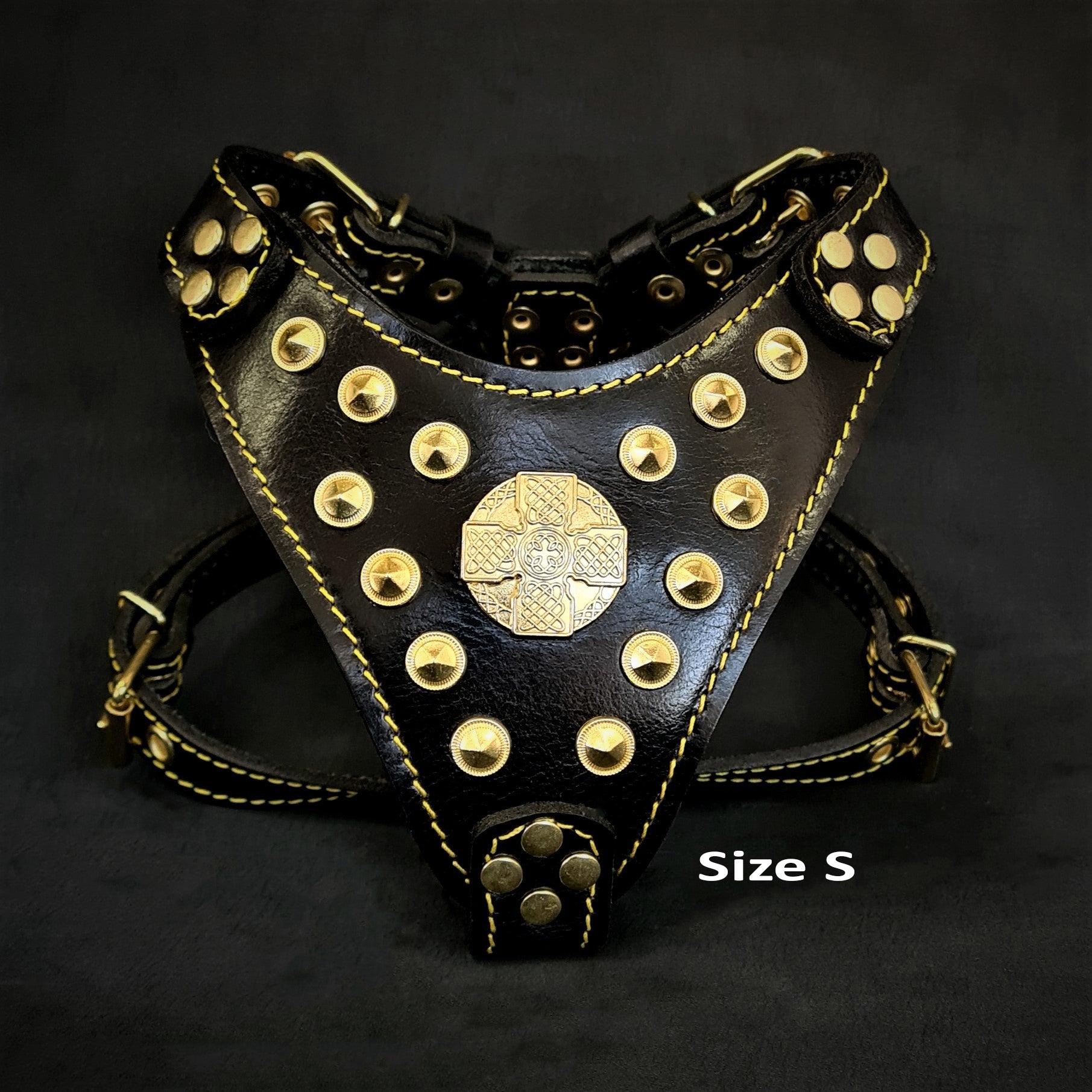 Bestia Dog Gear Genuine Leather Dog Harness - Black/S - Image 2