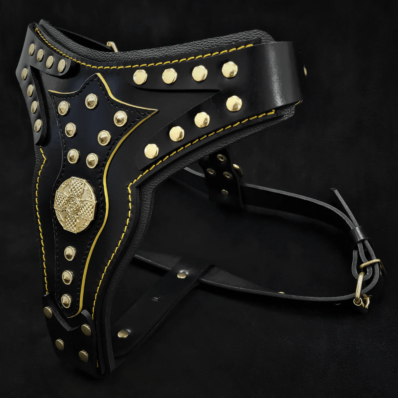 Bestia Dog Gear Genuine Leather Dog Harness - M - Image 3