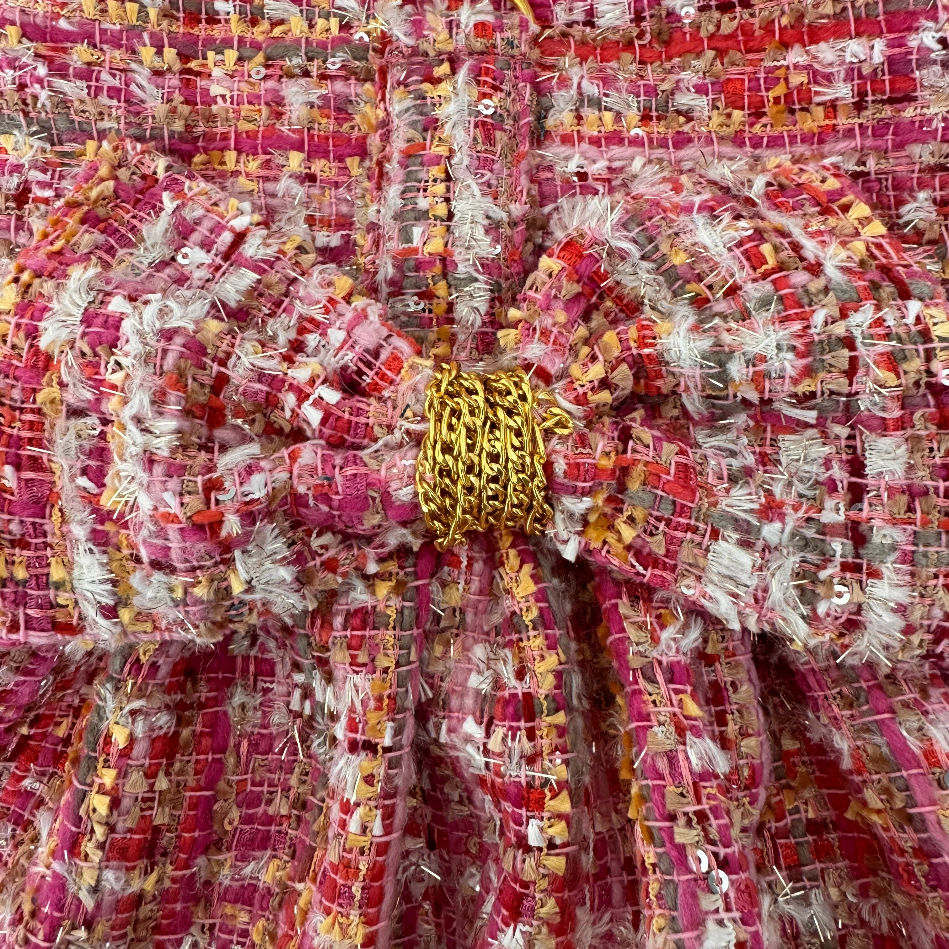 The Paris Pink Tweed Couture Dog Harness Dress - Image 5