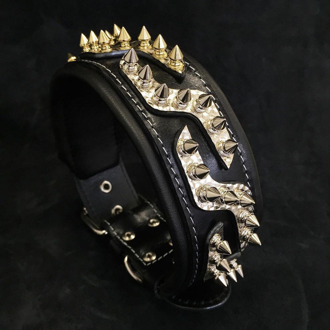 Bestia Dog Gear Genuine Leather Dog Collar