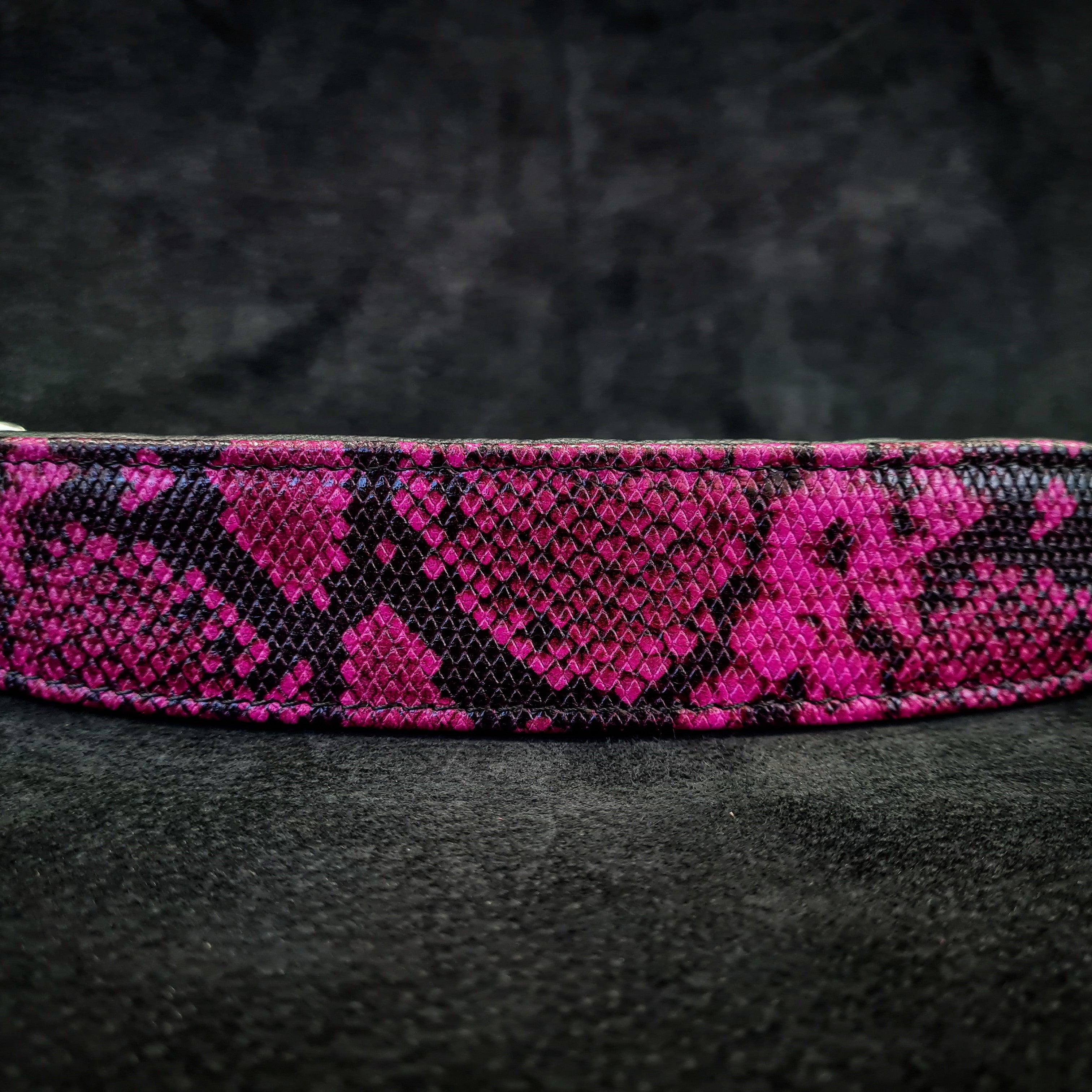 Bestia Dog Gear Genuine Leather Dog Collar - Pink - Image 2