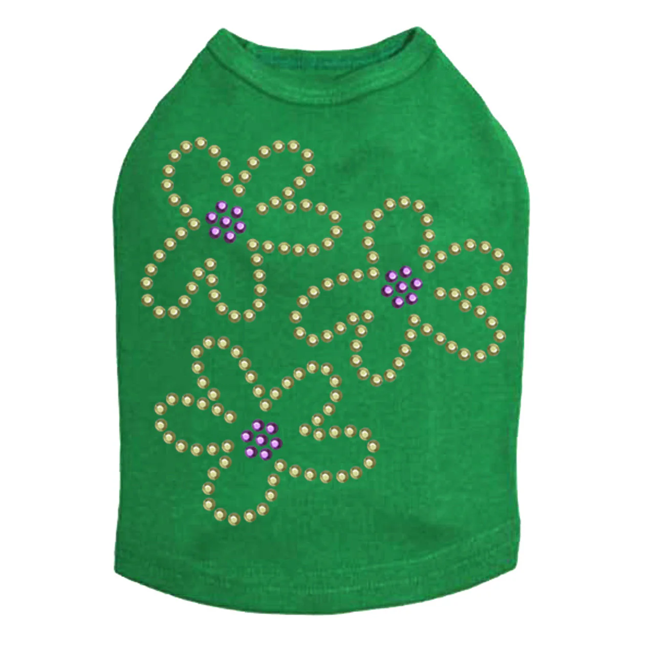Three Lime Flowers - Dog Tank - Image 10
