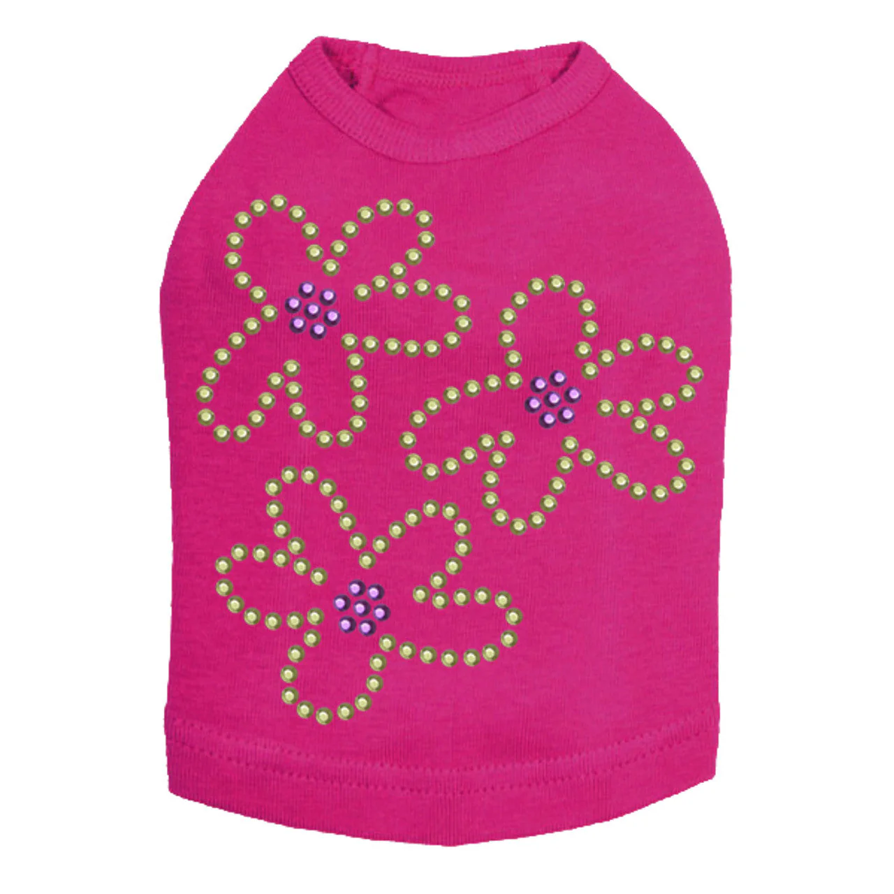 Three Lime Flowers - Dog Tank - Image 12