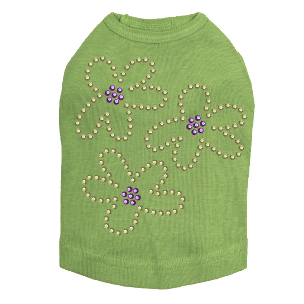 Three Lime Flowers - Dog Tank - Image 2