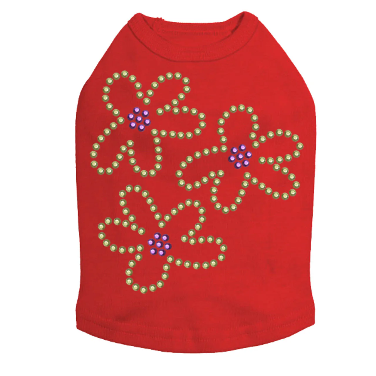 Three Lime Flowers - Dog Tank - Image 4