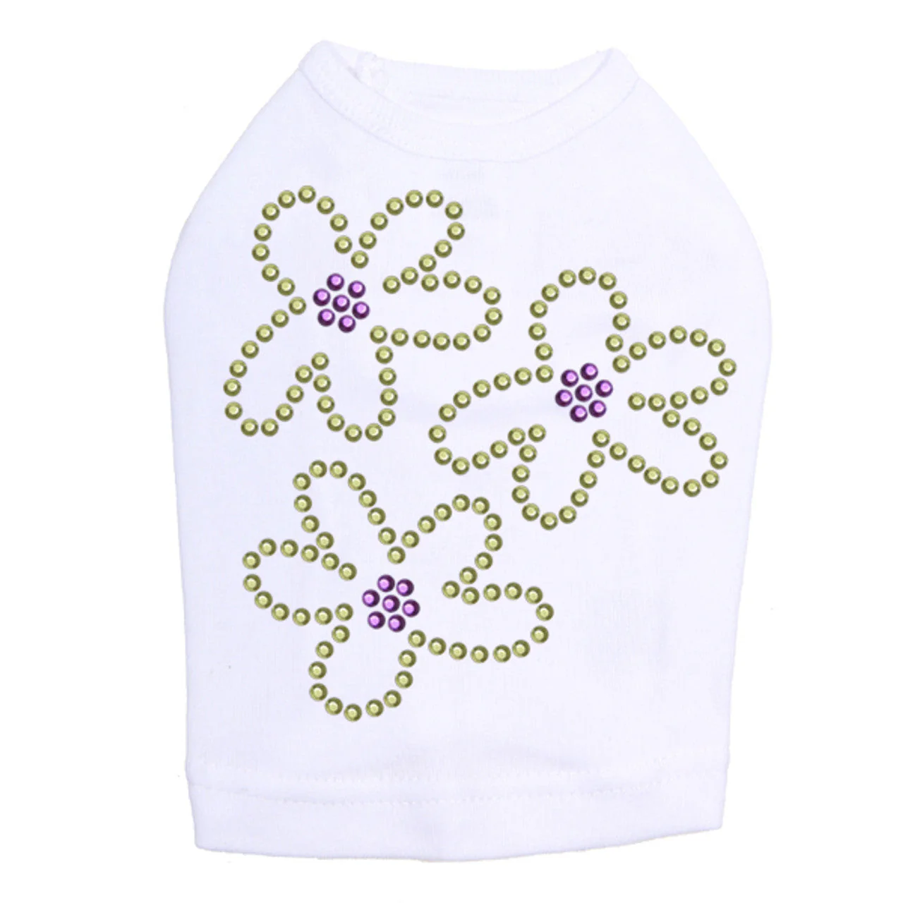 Three Lime Flowers - Dog Tank - Image 8