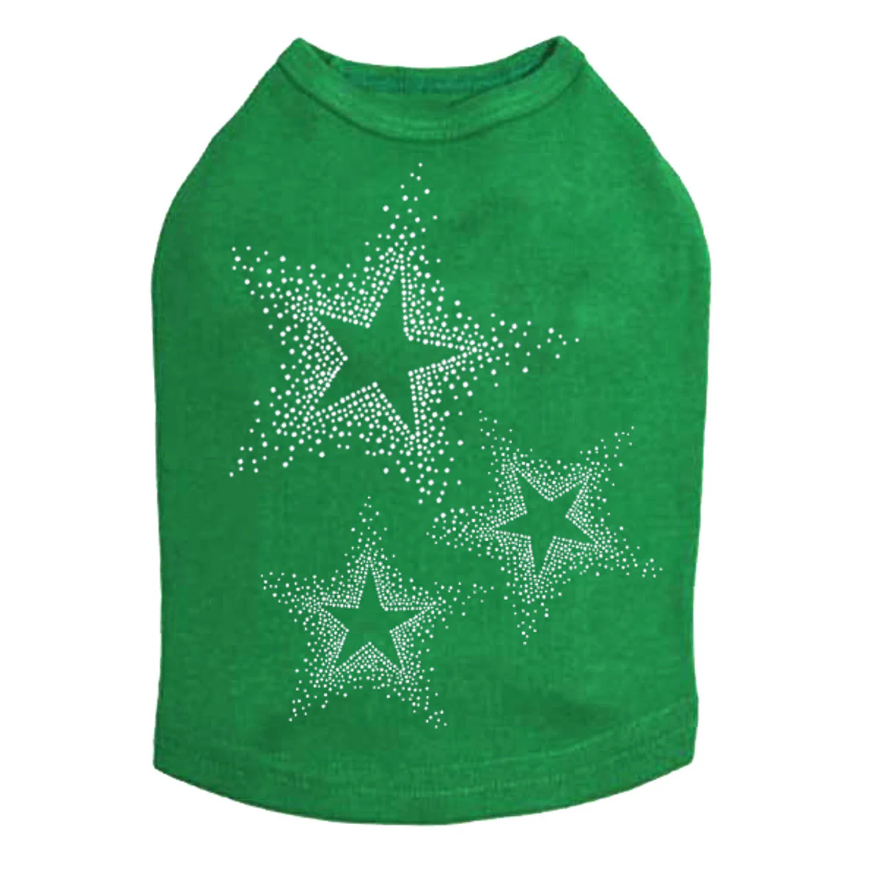 Three Stars (Clear Rhinestones) - Dog Tank - Image 5