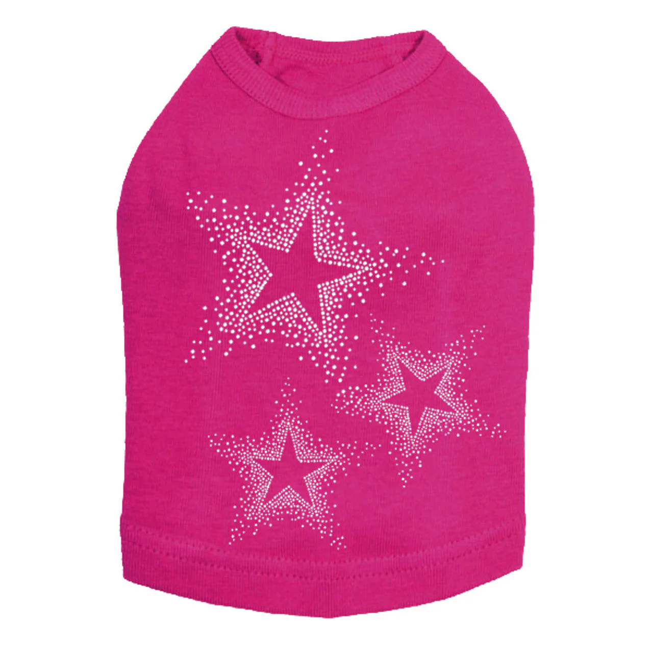 Three Stars (Clear Rhinestones) - Dog Tank - Image 9