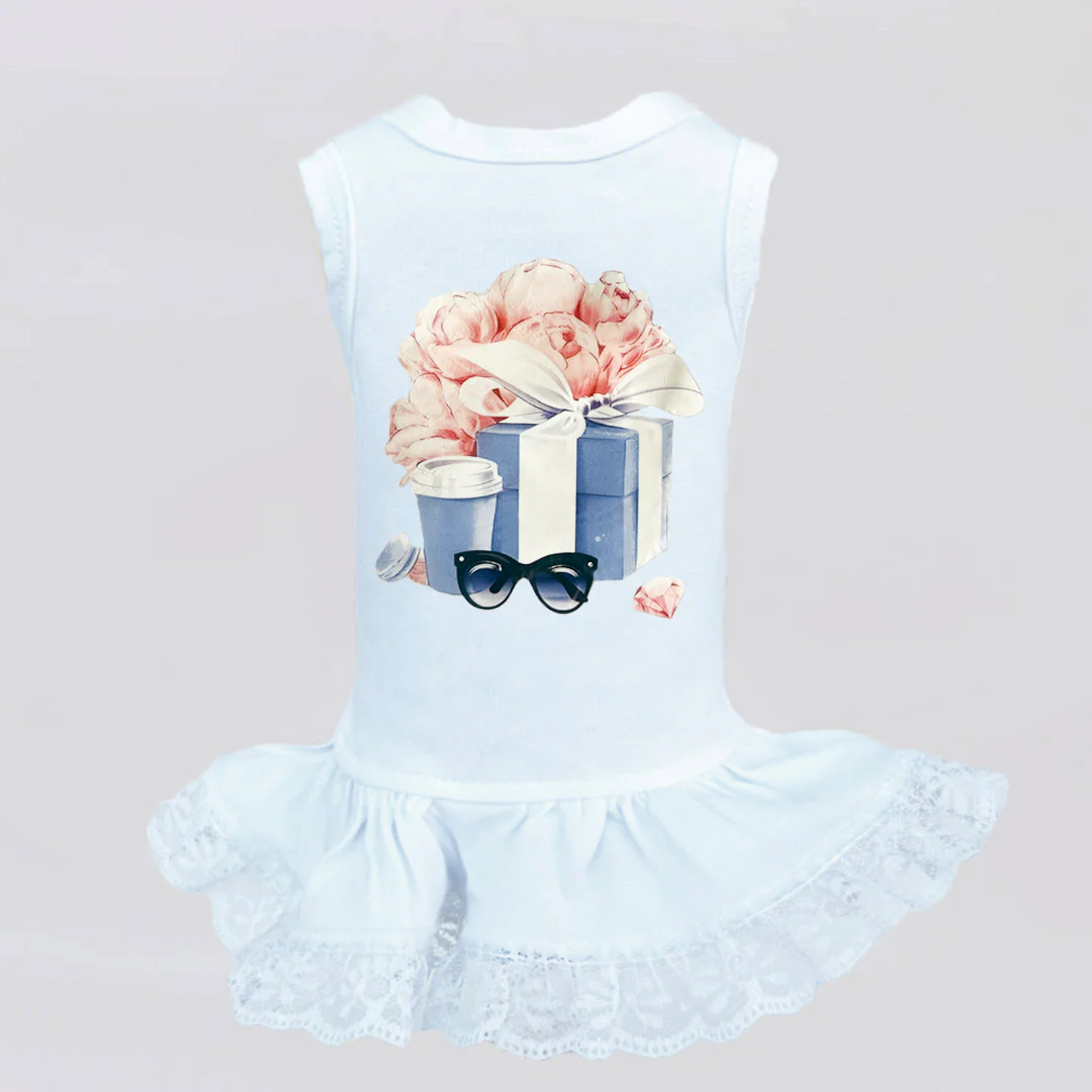 Hello Doggie Tiffanie’s Blossom Dog Dress Cotton Handmade Handmade in the USA Pet Dress