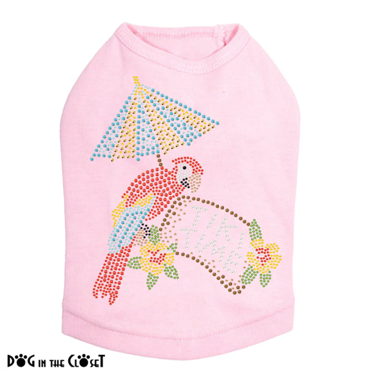 Tiki Time Parrot - Sleeveless Dog Tank - Image 3
