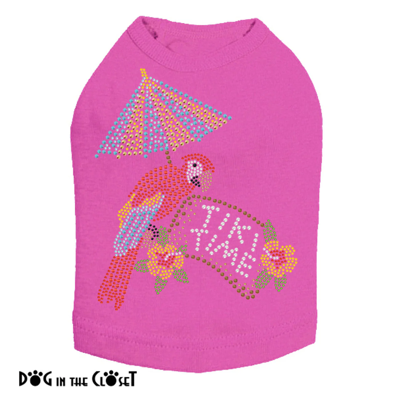 Tiki Time Parrot - Sleeveless Dog Tank - Image 7