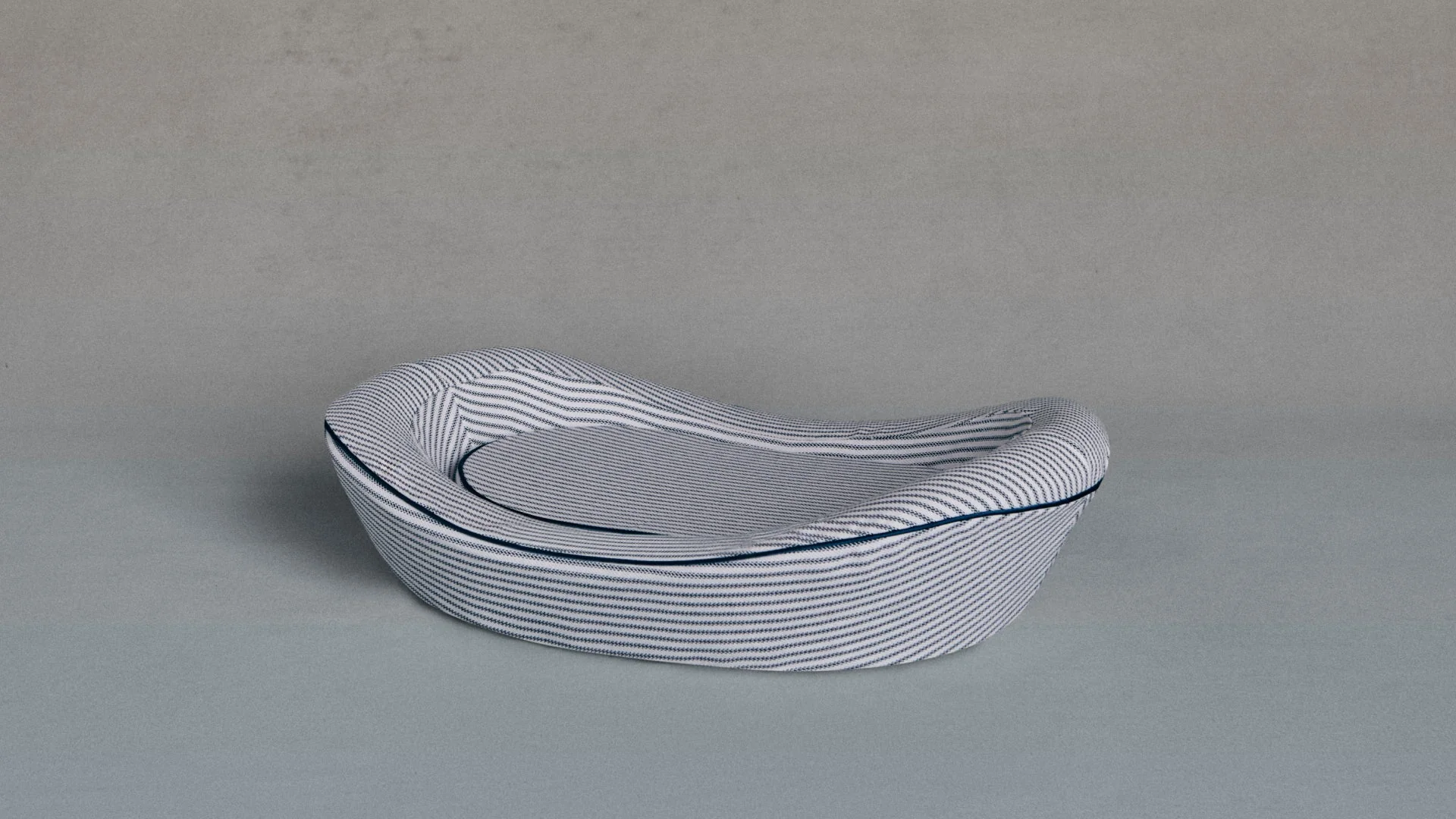 Timeless Dog Bed in Blue Blood Ticking - Image 2